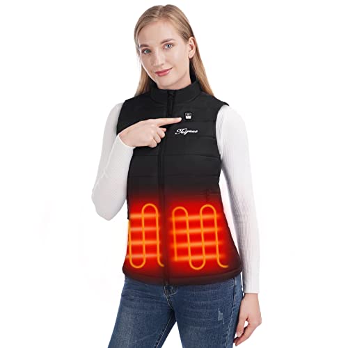 Telguua Heated Vest Women with Battery Pack,Women's Heated Warm Vest Electric Rechargeable Heating Vest-S