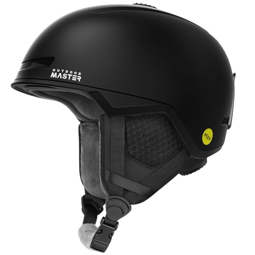 OutdoorMaster MIPS Ski Helmet, Snowboard Helmet for Men, Women & Youth, Snow Helmet with 8 Adjustable Vents, PC Shell & EPS Foam Snowboarding Helmet Dial Fit Snow Sport Helmet, Certified Skiing Helmet