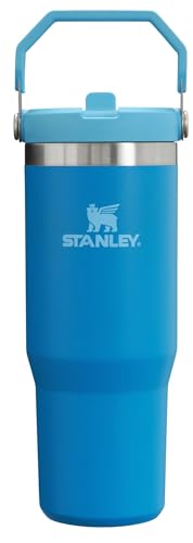 Stanley IceFlow Stainless Steel Tumbler - Vacuum Insulated Water Bottle for Home, Office or Car Reusable Cup with Straw Leak Resistant Flip Cold for 12 Hours or Iced for 2 Days, Azure, 30 OZ / 0.89 L