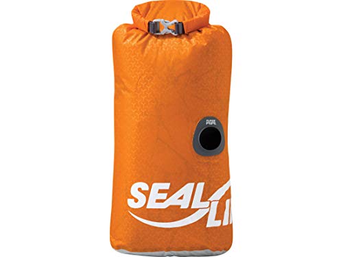 SealLine Blocker PurgeAir Dry Sack Waterproof Stuff Sack, Orange, 15-Liter