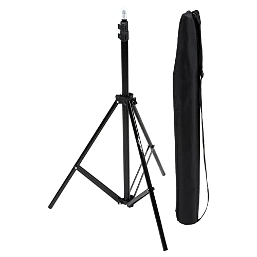 Amazon Basics Aluminum Light Photography Tripod Stand with Case - 2.8 - 6.7 Feet, Black