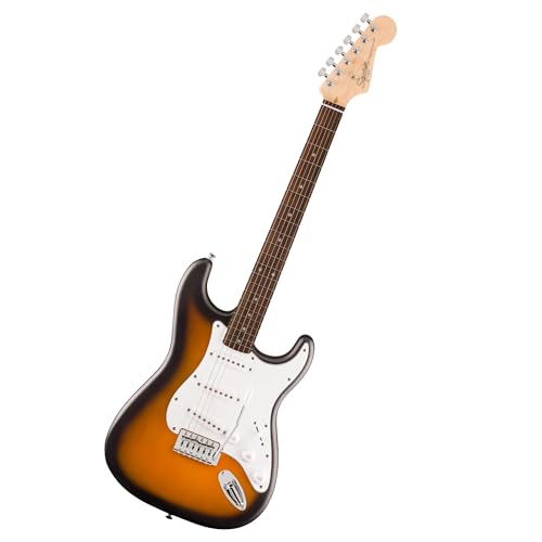Fender Squier Debut Series Stratocaster Electric Guitar, Beginner Guitar, with 2-Year Warranty, Includes 3 Months of Free Lessons, 2-Color Sunburst with Matte Finish