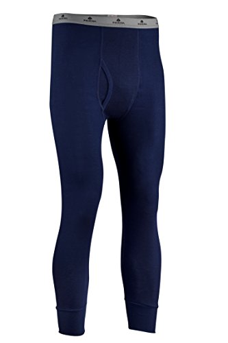 Indera Men's Polypropylene Performance Rib Knit Thermal Underwear Pant, Navy, X-Large