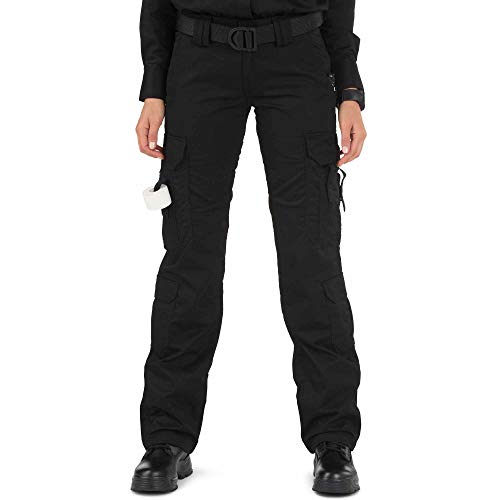 5.11 Tactical Women's Taclite Lightweight EMS Pants, Adjustable Waistband, Teflon Finish, Style 64369, Black, 18 Long