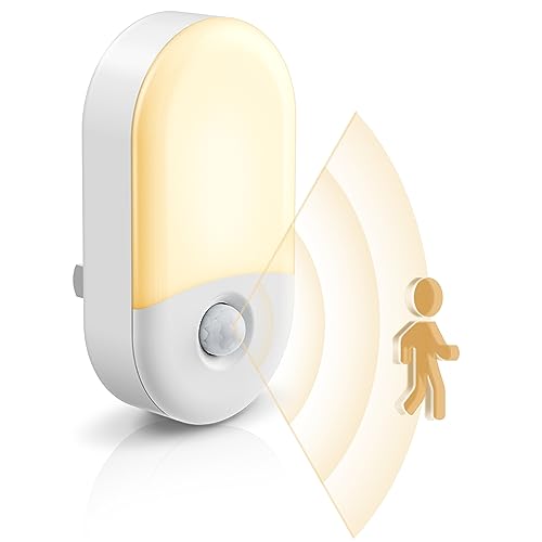 L LOHAS LED Motion Sensor Night Light, 2Pack, Motion Activated Night Light, Night Lights Plug into Wall Motion Sensor, 3000K Warm White, Adjustable Brightness 30/60LM, for Kids Adults Bathroom Bedroom