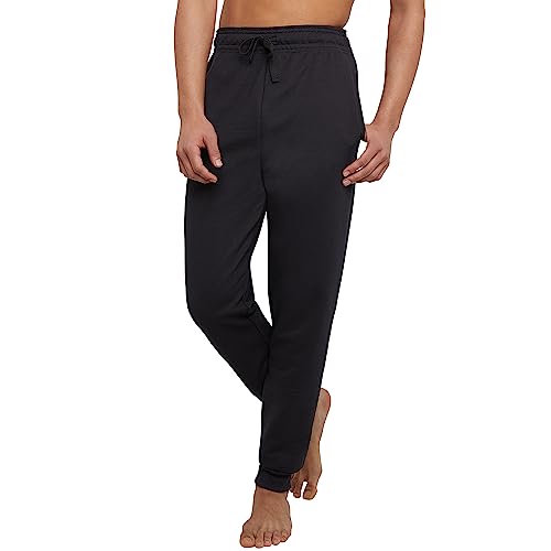 Hanes Mens Ecosmart Jogger Sweatpants, Midweight Fleece Lounge Pants, 30.5', Black, X-Large US