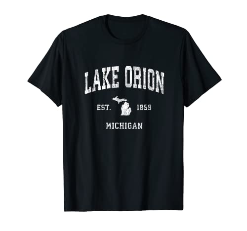 Lake Orion Michigan MI Vintage Athletic Sports Design T-Shirt