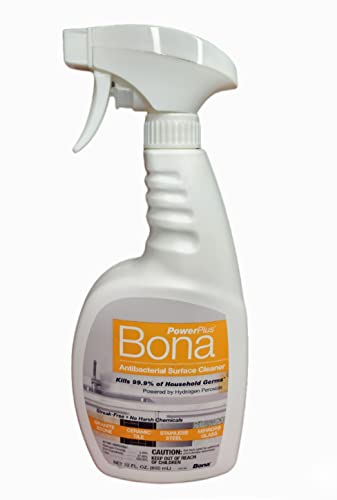 Bona PowerPlus Antibacterial Surface Cleaner Spray, Unscented, 22 Fl Oz