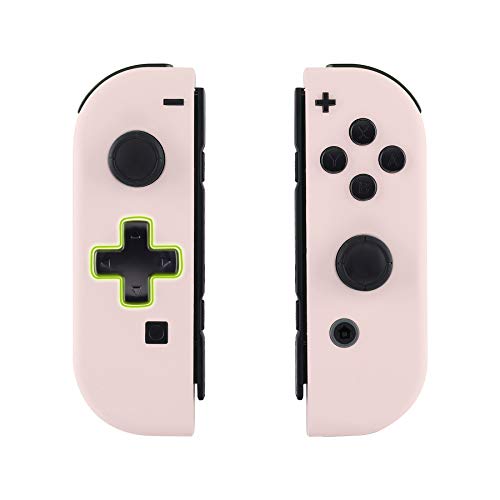 eXtremeRate Cherry Blossoms Pink DIY Housing (D-Pad Version) with Full Buttons for Joycon Handheld Controller, Replacement Shell Case for Nintendo Switch & Switch OLED [Only the Shell, NOT the Joycon]