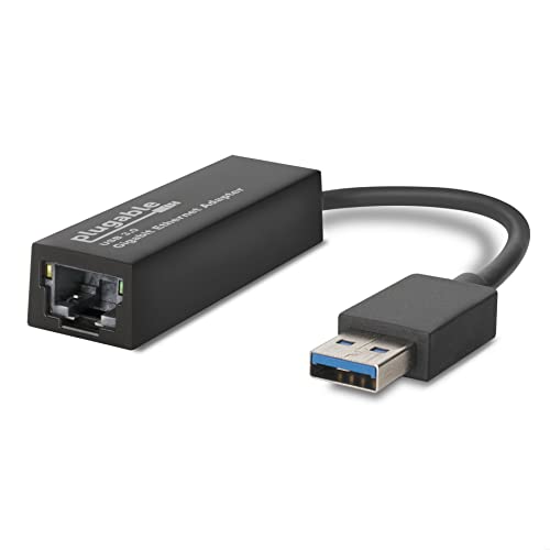 Plugable USB to Ethernet Adapter, USB 3.0 to Gigabit Ethernet, Supports Windows 11, 10, 8.1, 7, XP, Linux, Chrome OS