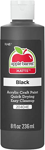Apple Barrel Acrylic Paint in Assorted Colors (8 Ounce), 20404 Black- (Pack of 1)