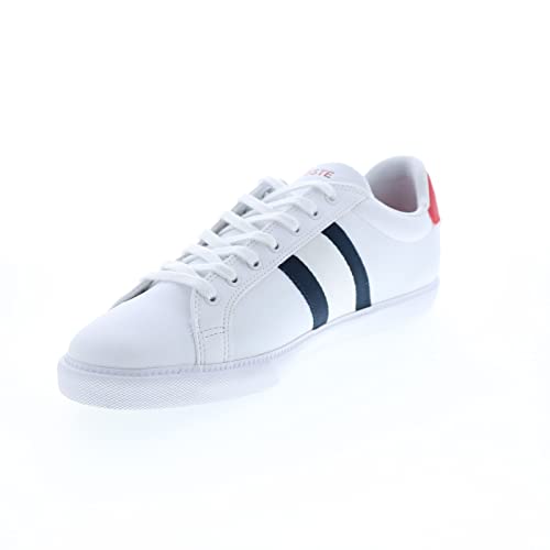 Lacoste Men's Grad Vulc 120 2 P Sneaker, White/Navy/Red, 11