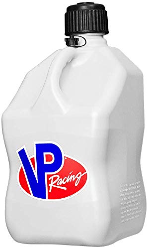 VP Racing 5.5 Gallon Motorsport Racing Liquid Container Utility Jug Can with Contoured Handle, Multipurpose Cap and Rubber Gaskets, White