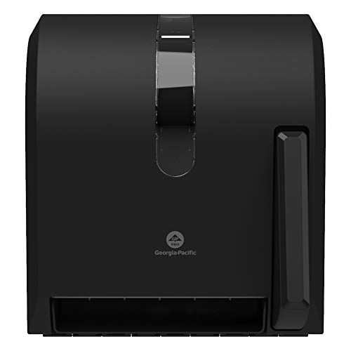 Georgia-Pacific Push Paddle Roll Paper Towel Dispenser by GP PRO, 54338A, Black