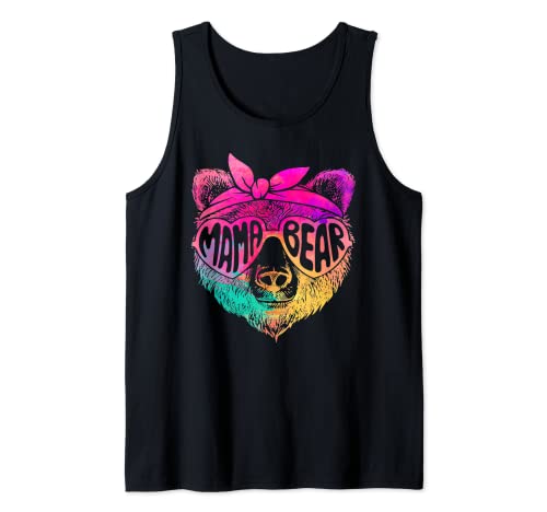 Mama Bear Face Sunglasses Mother Mom Mommy Mother's Day Tank Top