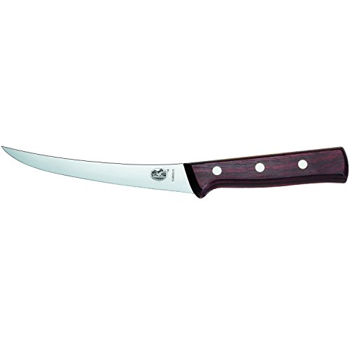 Victorinox 6' Boning Knife, Curved Blade, Semi-stiff, Maple Wood Handle 5.6606.15