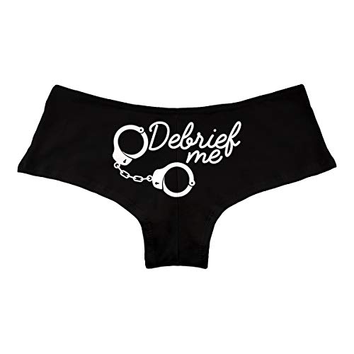 Debrief Me Women's Boyshort Underwear Panties - Black Small