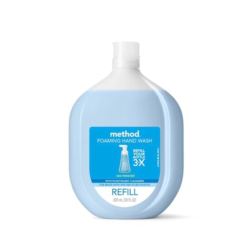 Method Foaming Hand Soap Refill, Sea Minerals, Recyclable Bottle, Biodegradable Formula, 28 oz, (Pack of 1)