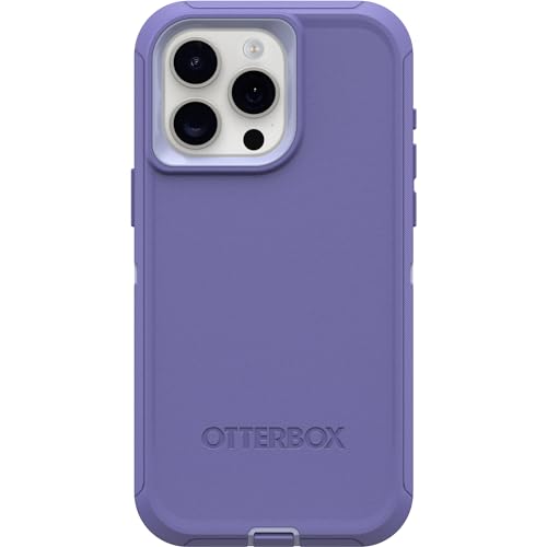 Otterbox iPhone 15 Pro MAX (Only) Defender Series Case - MOUNTAIN MAJESTY (Purple), Screenless, Rugged & Durable, with Port Protection, Includes Holster Clip Kickstand
