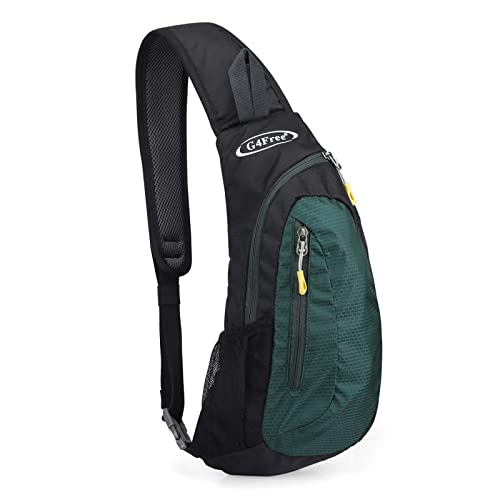 G4Free Sling Bags Men and Women Shoulder Backpack Small Cross Body Chest Sling Backpack Dark Green