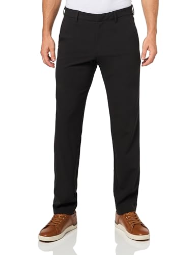 Savane Men's Slim Fit 4-Way Stretch Pant With Active Waistband, 44W x 30L, Black