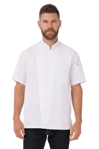 Chef Works Men's Springfield Chef Coat, White, Large