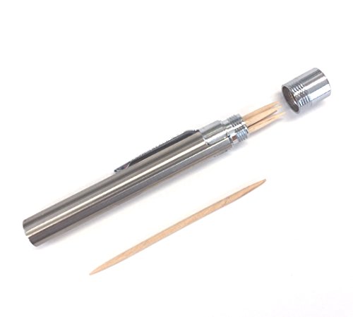 Bullseye Office - Portable Stainless Steel Toothpick Holder - Mobile Toothpick Case, Easy to Carry in Your Pocket, Bag, and Much More