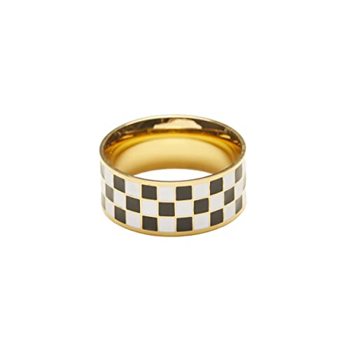 Shapes Studio Checker Band Ring. Women Checker Ring (8)