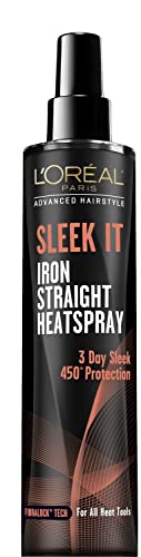 L'Oréal Paris Advanced Hairstyle Sleek It Iron Straight Heat Spray, 5.7 Ounce