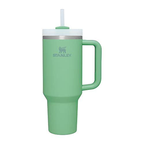 Stanley Quencher H2.0 FlowState Stainless Steel Vacuum Insulated Tumbler with Lid and Straw for Water, Iced Tea or Coffee, Smoothie and More, Jade, 40 oz
