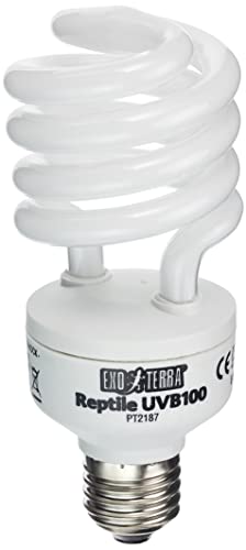 Exo Terra Repti Glo 5.0 Tropical Terrarium Lamp, Compact Fluorescent Reptile Bulb, 26 Watts, PT2187, White