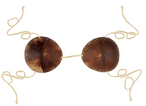 Beistle Luau Bras, One Size, Natural/Brown