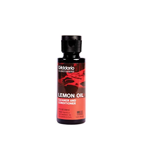 D'Addario Accessories Lemon Oil - Guitar Fretboard Oil - Guitar Accessories - Removes Dirt, Grease, Build Up from Instrument - Conditions to Resist Dryness - Extends Fretboard Life