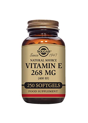 Solgar Vitamin E 268 mg (400 IU), 250 Mixed Softgels - Natural Antioxidant, Skin & Immune System Support - Naturally-Sourced Vitamin E - Gluten Free, Dairy Free - 250 Servings