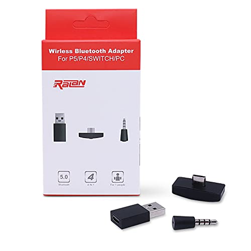 Bluetooth Dongle Adapter USB 5.0 RALAN,Wireless Mini Microphone USB Audio Adapter Receiver Compatible with PS4 /PS5