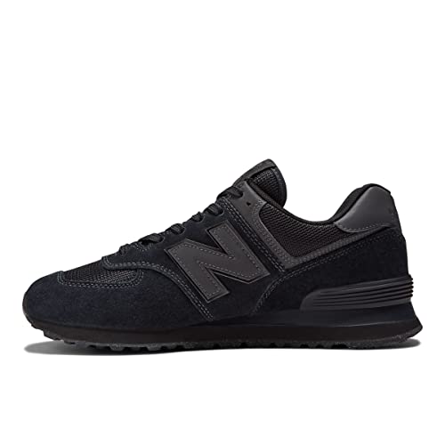 New Balance Men's 574 Core Sneaker, Black/Black, 9