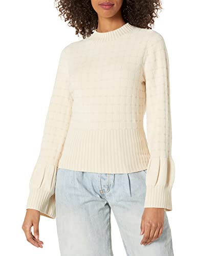 Rebecca Taylor Women's Velvet Sweater, Ecru, Small