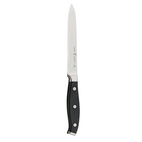 HENCKELS - 16910-131 HENCKELS Forged Premio Serrated Utility Knife, 5-inch, Black/Stainless Steel