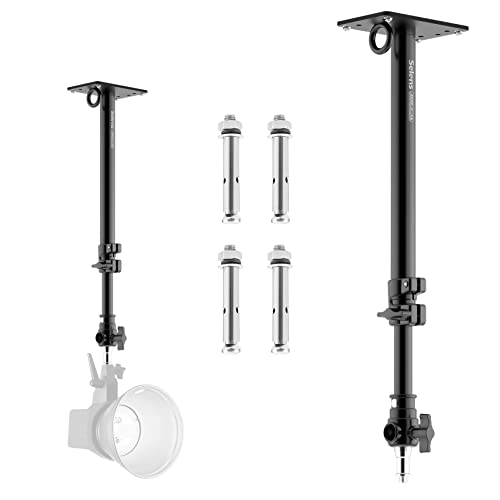 Selens Photography Studio Wall Mount, Camera Wall Ceiling Mount Boom Arm Up to 22' for Photo Video Monolights, Umbrellas, Reflectors, Overhead with 3/8' 1/4' Thread