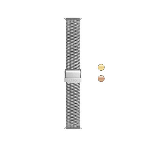 Withings/Nokia - Wristbands for Steel HR 36mm, Steel HR Rose Gold, Move, Steel, Activite, Pop, Silver Milanese, One Size