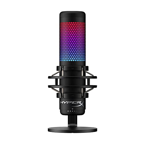 HyperX QuadCast S RGB USB Condenser Gaming Microphone for PC PS4 & Mac (Renewed)