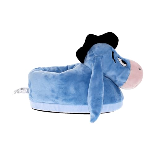 Happy Feet Slippers Officially Licensed Disney and Pixar Character and Figural Eeyore Slippers for Men, Women, and Kids, As Seen on Shark Tank (Medium/Large)