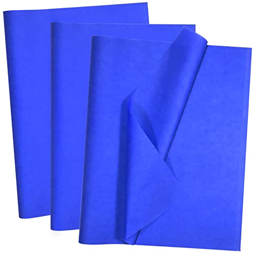 100 Sheets Blue Tissue Paper - Artdly 14 x 20 Inches Recyclable Blue Wrapping Paper Bulk for Weddings Birthday DIY Project Christmas Gift Wrapping Crafts Decor