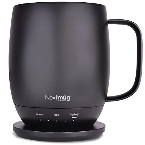 Nextmug - Temperature-Controlled, Self-Heating Coffee Mug (Black - 14 oz.)