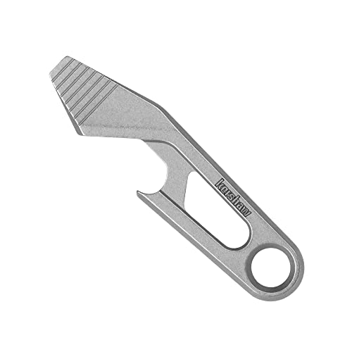 Kershaw Recap Keychain Bottle Opener, Gray Multi Tool with Bottle Opener, Pry Bar, and Flathead Screwdriver Tip, Fits Key Ring, Size of a House Key