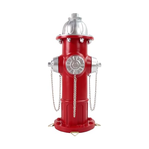 BatwhO Resin Small Dog Fire Hydrant Statue, Dog Fire Hydrant Puppy Pee Post, Fake Hydrant for Dogs to Peed on with 4 Plastic Stakes, Firefighter Gifts, Garden Outdoor Decor