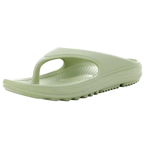 shevalues Orthopedic Sandals for Women Arch Support Recovery Flip Flops Pillow Soft Summer Beach Shoes, Green 40 (8.5-9 Women/7-7.5 Men)