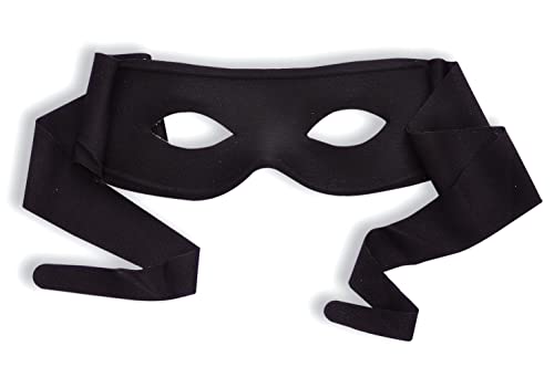 Forum Novelties Black Half Mask with Ties - Masked Bandit