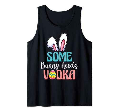 Some Bunny Needs Vodka Funny Easter Drinking Glasses Men Tee Tank Top