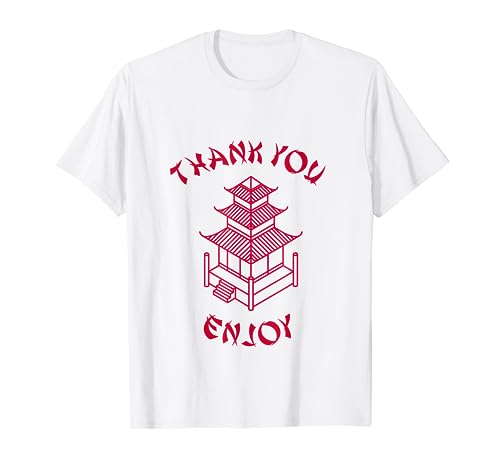 Chinese Takeout Food Thank You Enjoy Funny Tshirt Costume T-Shirt